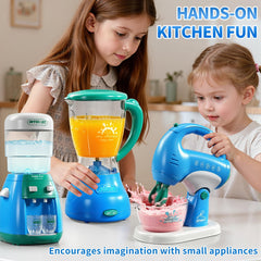 KIZONLY pretend play kitchen set supports cooperative stories and role playing.