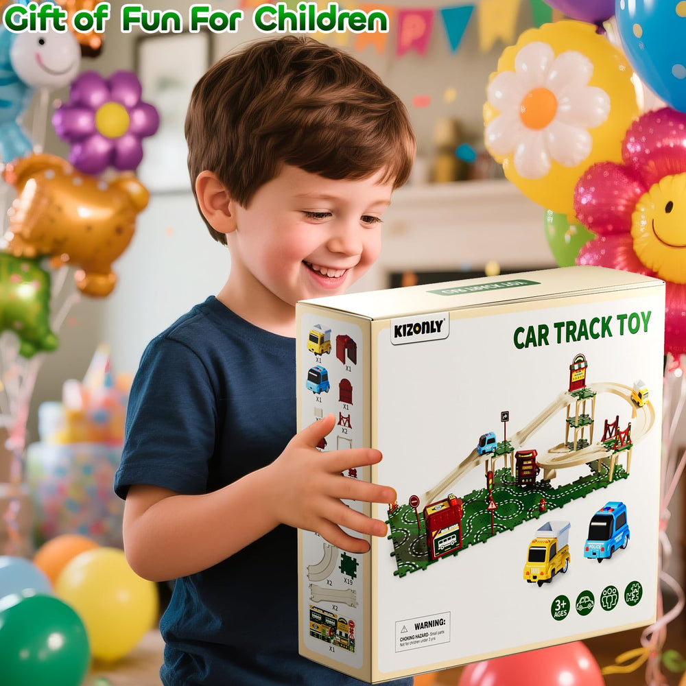 KIZONLY Puzzle Racer kids playing set makes a thoughtful gift for curious learners