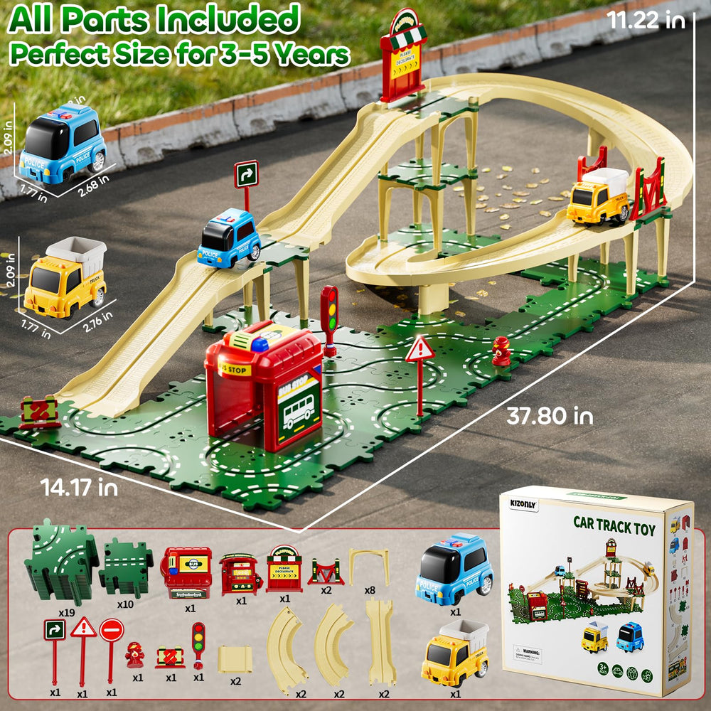 KIZONLY Puzzle Racer police car introduces role-play and rules-based play