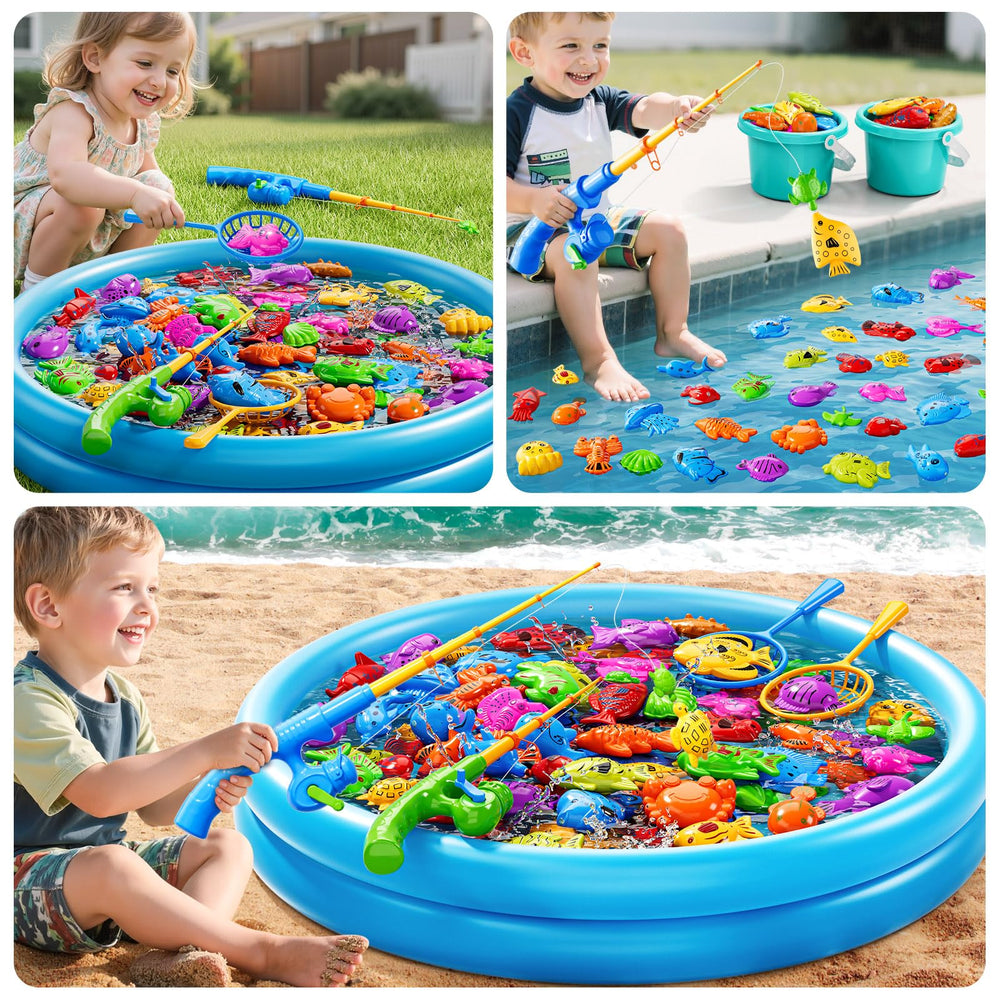 KIZONLY toddler fishing rods extension aids easy catching for beginners