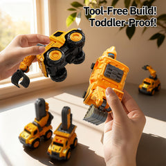 KIZONLY Transform Toys 5in1 robot-assembly—promotes imaginative building and problem solving.