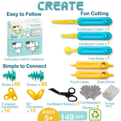 Kizzikids EXPLORE tools used by kids for safe assembly and building
