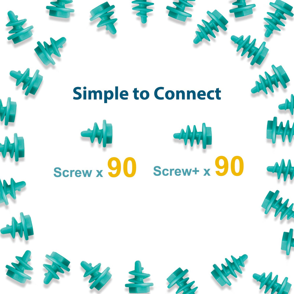 Kizzikids Screws Kit Top-up 180 Piece—cardboard tools set ideal for hands-on learning