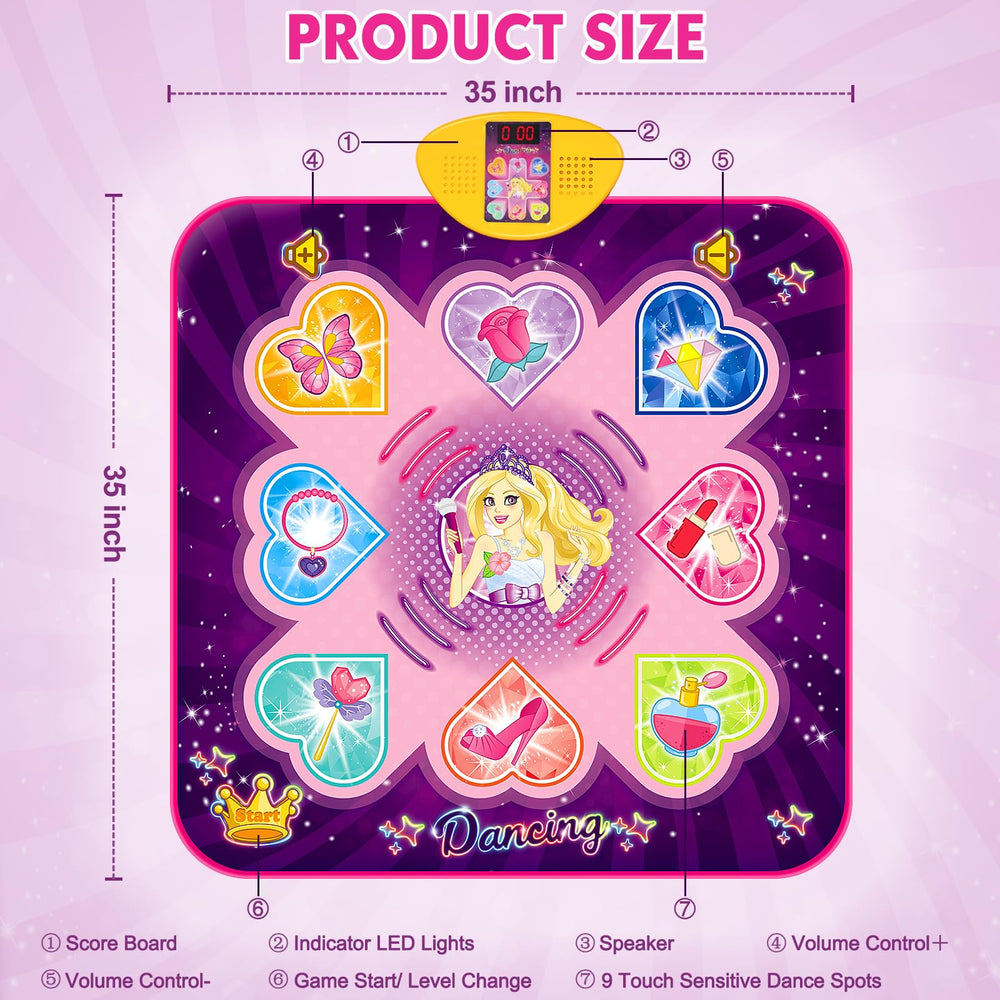 KIZZYEA Dance Mat with anti-slip back to keep dancers safe