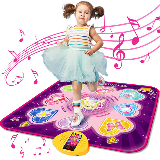 KIZZYEA Dance Mat with bright LED lights for lively play
