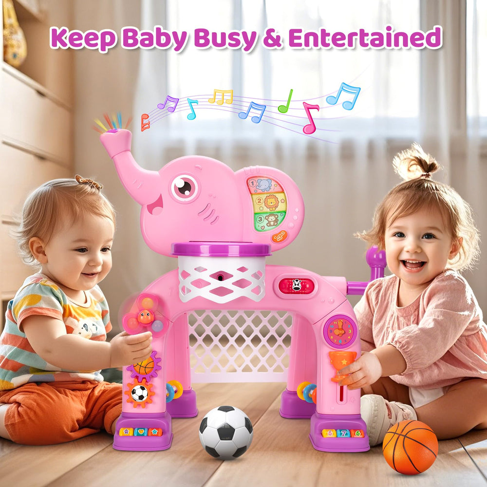 KIZZYEA inflatable soft basketball ready for safe toddler play.