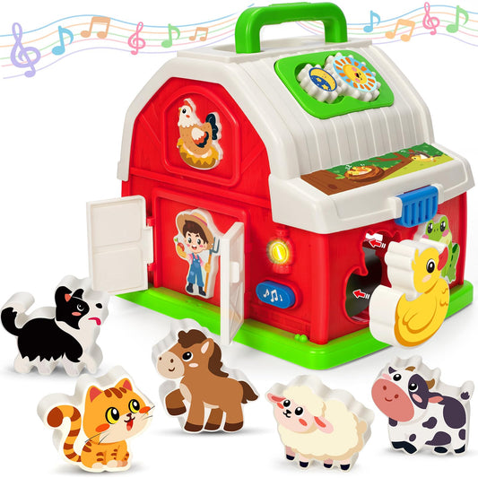 KIZZYEA musical barn doors promote tactile engagement and pretend play.