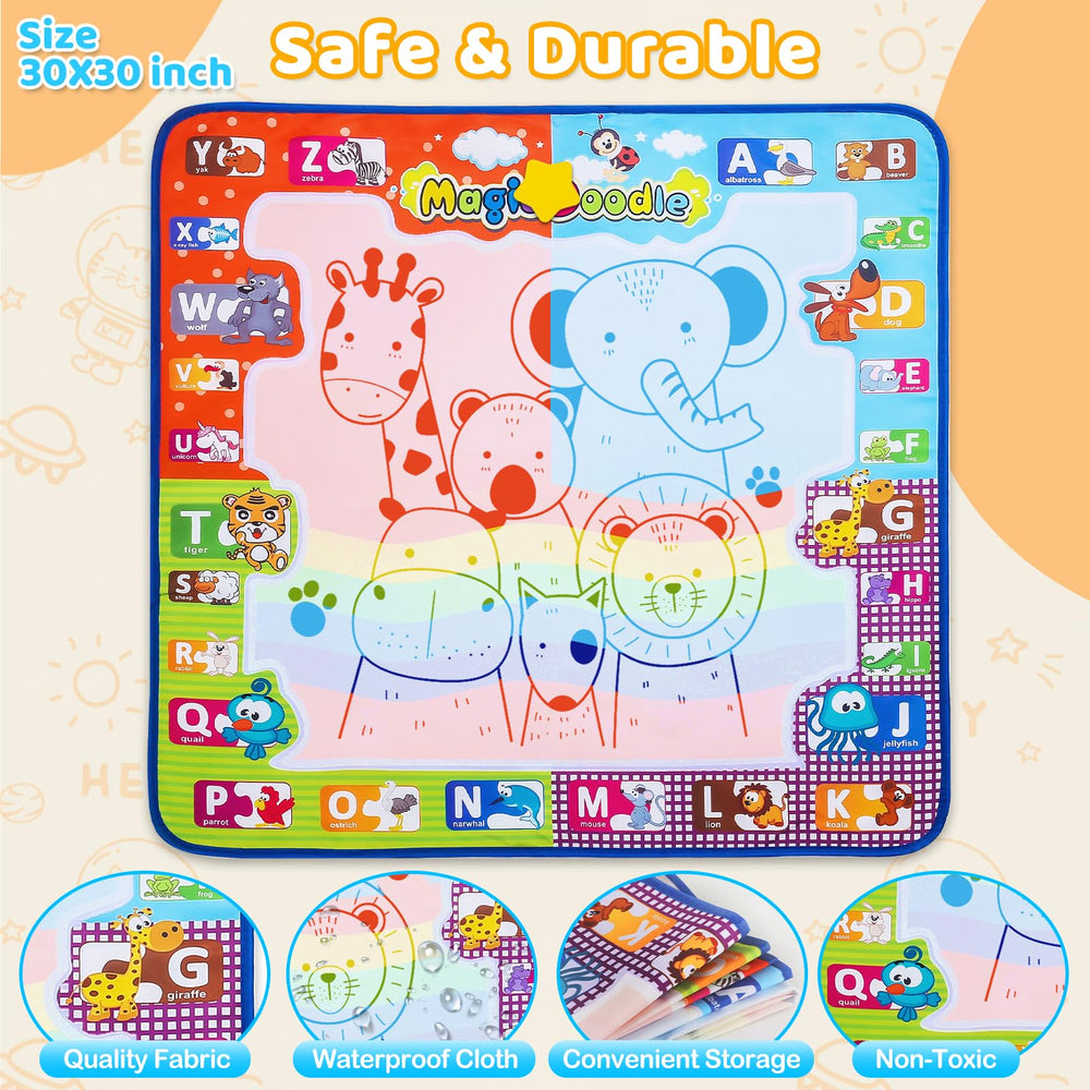 KIZZYEA water doodle mat travel case for art on the go.