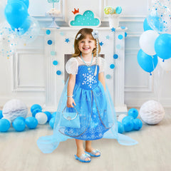 KKONES princess dress with handbag and crystal shoes for a polished dress-up