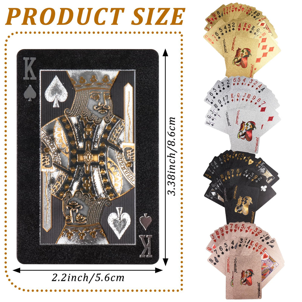 KKONHII four decks black radial pattern poker cards for bold table presence.