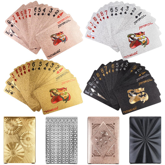 KKONHII four decks gold foil poker cards with premium design for serious game nights.