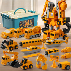 KKPOT Magnetic Transform Assembly image showing kids snapping pieces for creative engineering play