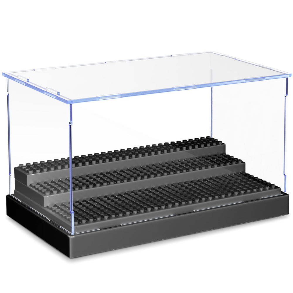 KKU minifigure display case front view with clear acrylic protection.