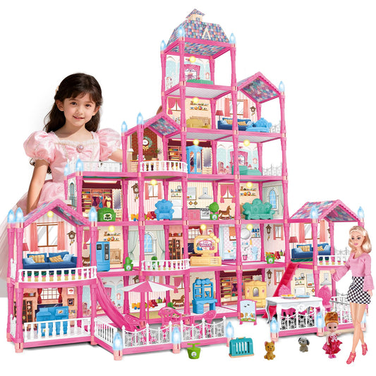 KLADNDER doll house 6-story setup highlighting layout options for imaginative play