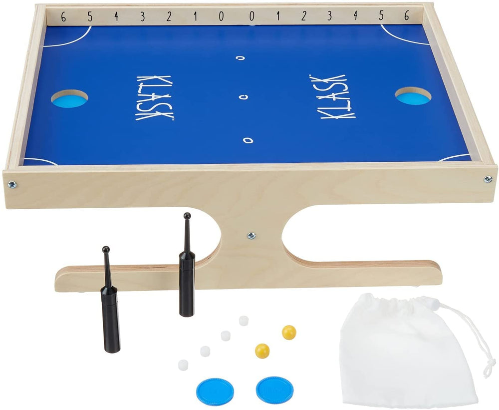 KLASK yellow balls ready for fast, engaging matches.