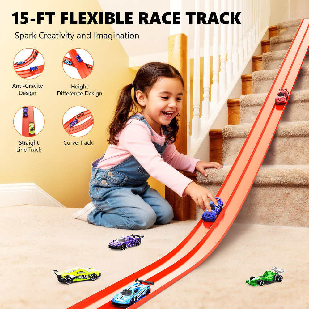 Kleikyerel bendable track forming curves and loops for imaginative layouts.
