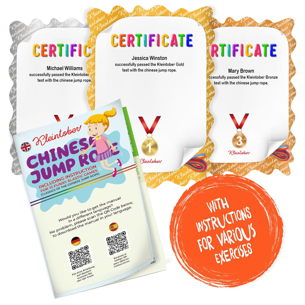 Kleintober Chinese Jump Rope flat design improves grip and control during games