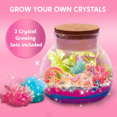 Klever Kits crystal-growing materials enable sparkly crystals during the terrarium project