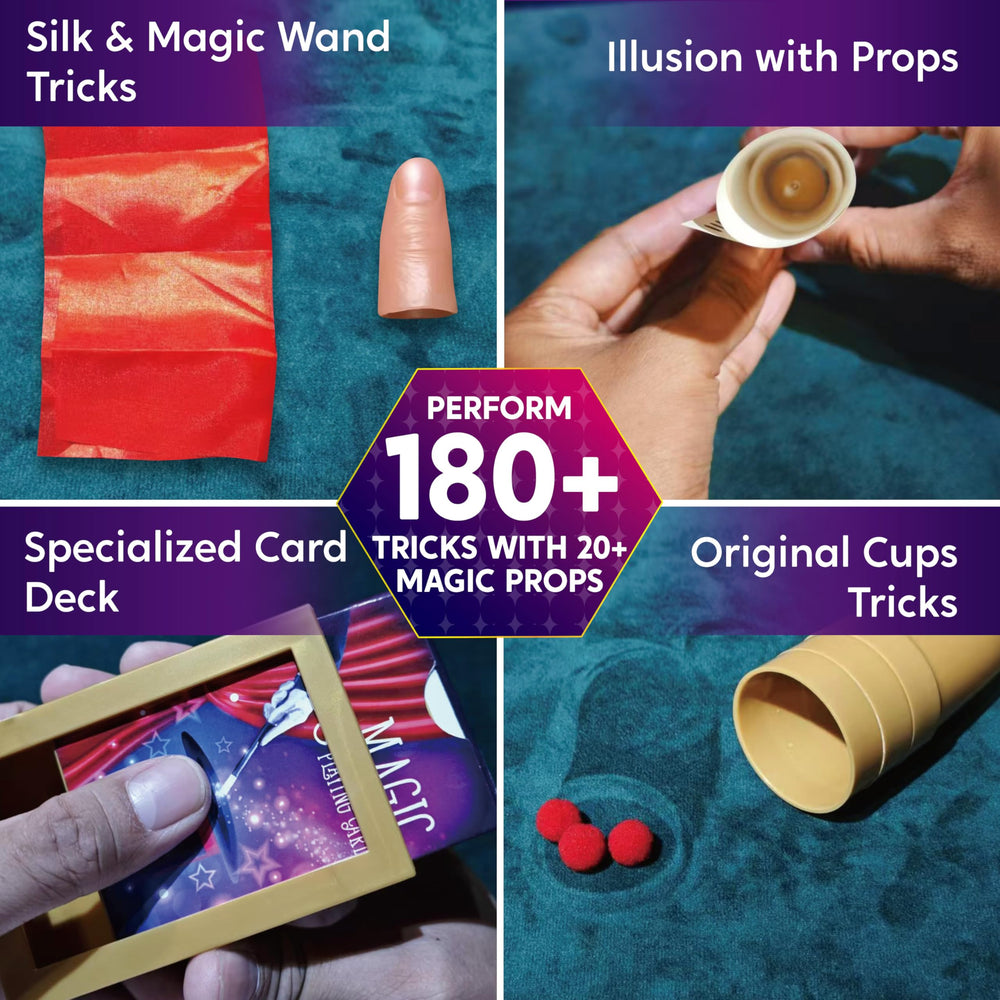 Klever Kits cups and balls props for practicing classic tricks with confidence.
