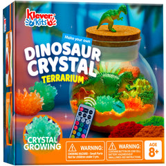 Klever Kits dinosaur crystal terrarium kit for imaginative play and learning