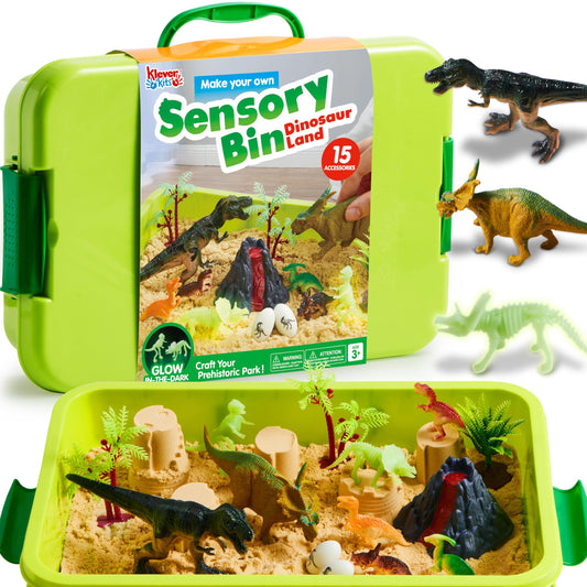 Klever Kits glow-in-the-dark dinosaur skeletons light up imaginative play indoors