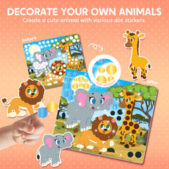 Close-up of colorful Dot Art stickers from Klever Kits