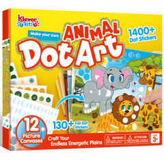 Klever Kits Dot Art Kit contents with abundant materials for imaginative play