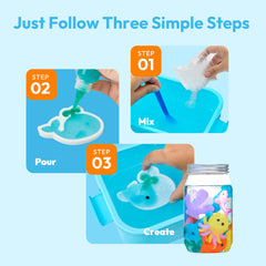 Klever Kits durable molds maintain shape and glow after soaking in water.