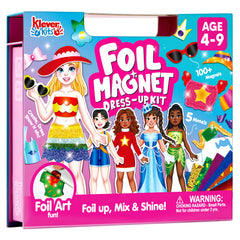 Klever Kits foil art dress-up activity sparks imaginative fashion play.