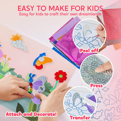 Klever Kits Foil Art Kit foil sheets add shiny color magic for projects.