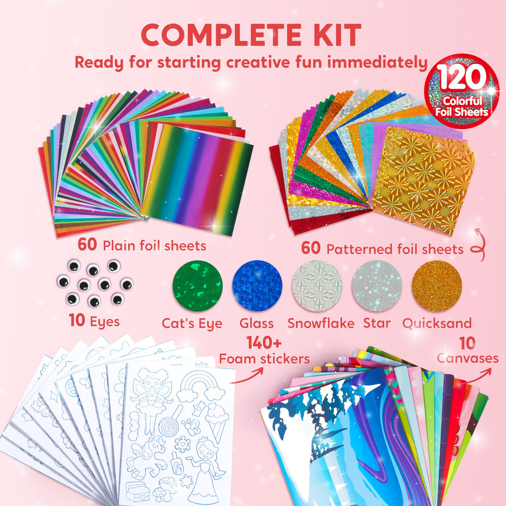 Klever Kits foil art kit unicorn sticker pack for magical designs