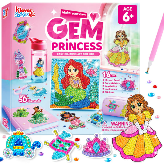 Klever Kits Gem Princess all-in-one set sparkles for imaginative play.
