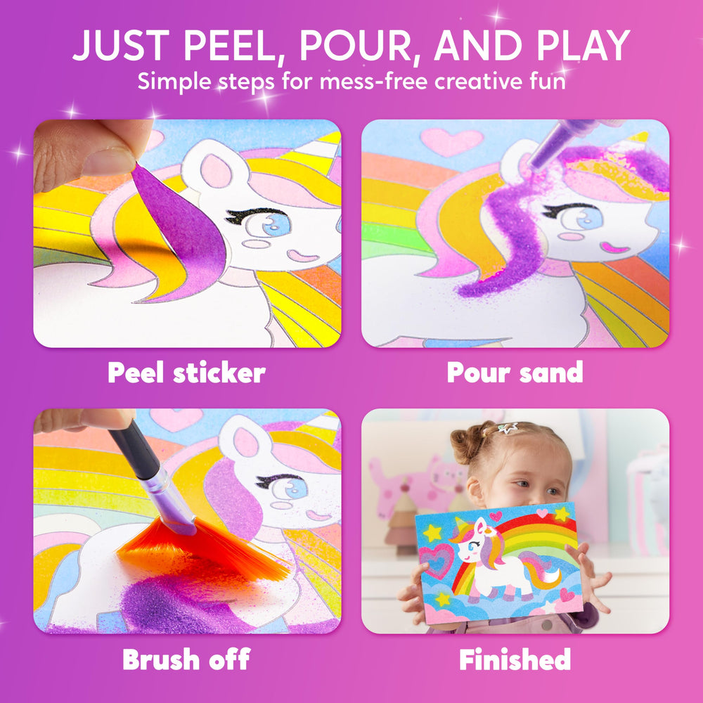 Klever Kits Glow Sand DIY sheets invite personalized designs.