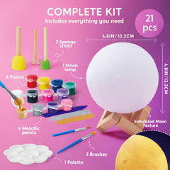 Klever Kits Moon Lamp painting session highlights creativity and family bonding.