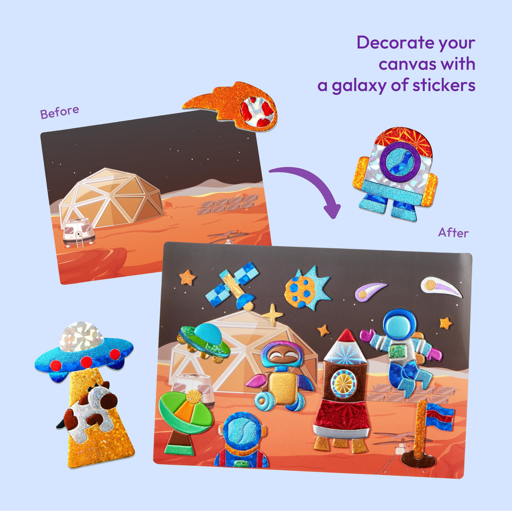 Klever Kits Outer Space alien-scene invites playful storytelling through art