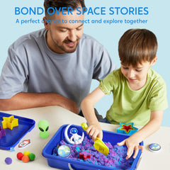 Klever Kits dual-color sand bin invites color mixing and planet design play