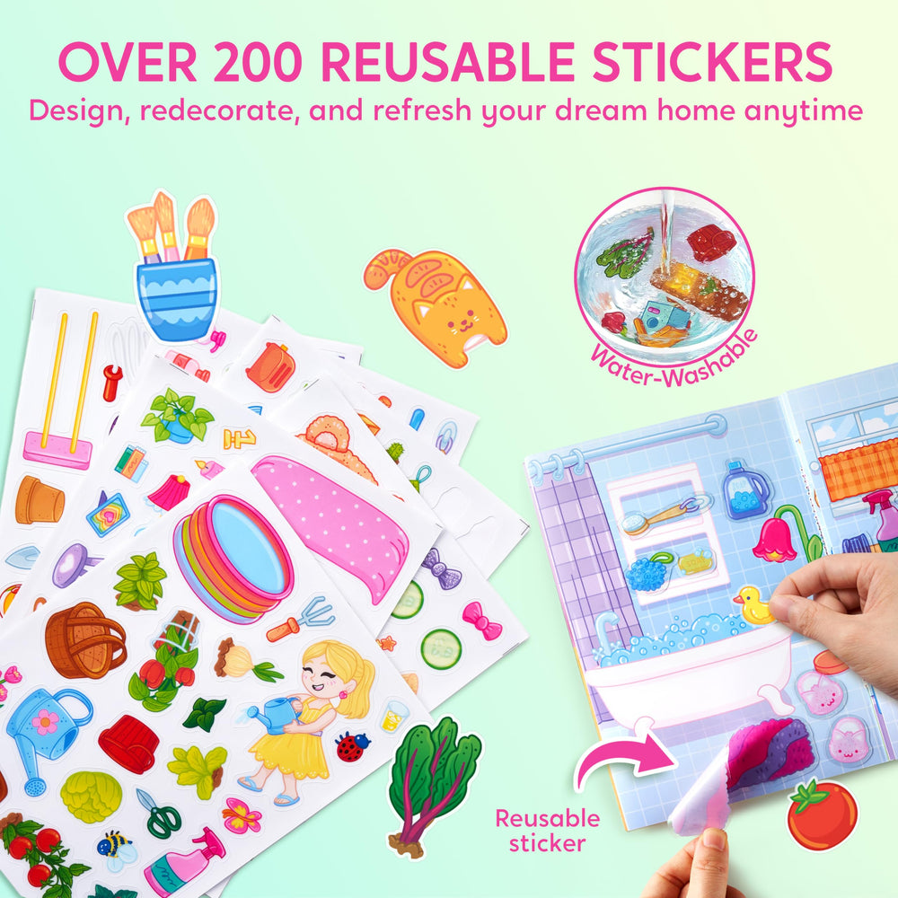 Klever Kits reusable stickers washable and tear-resistant for mess-free crafting on the go
