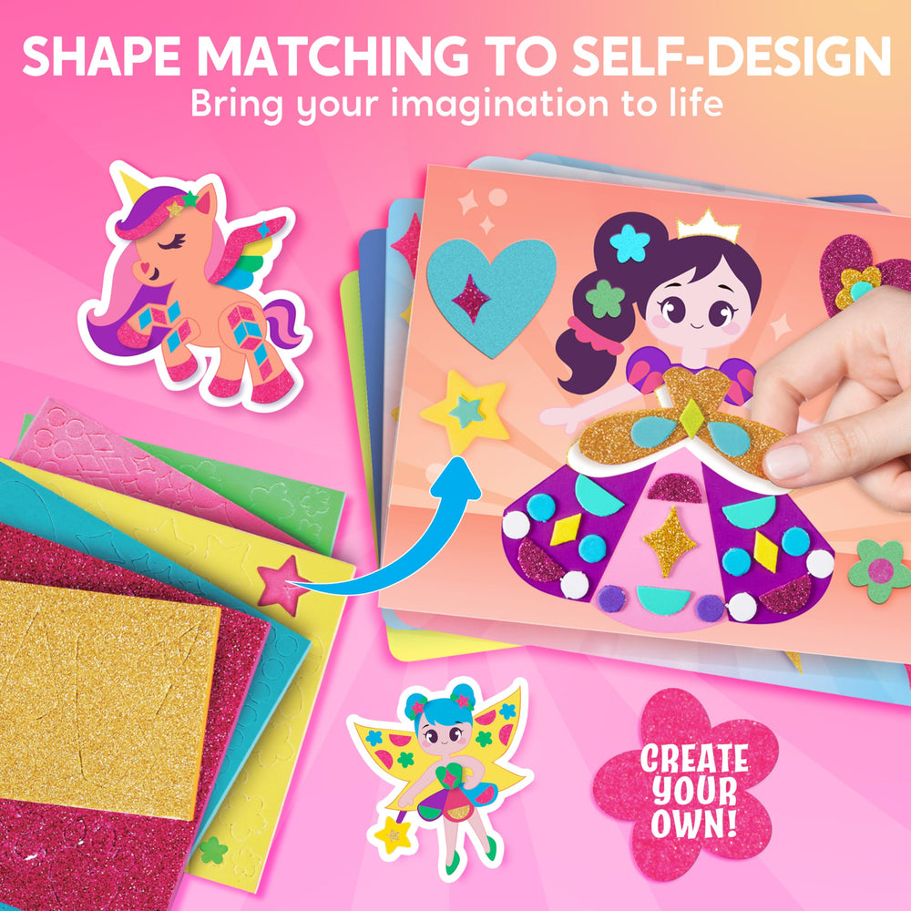 Klever Kits six art boards image with colorful scenes to inspire design