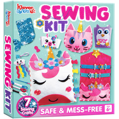 Klever Kits unicorn pillow front view — easy starter sewing project for kids.