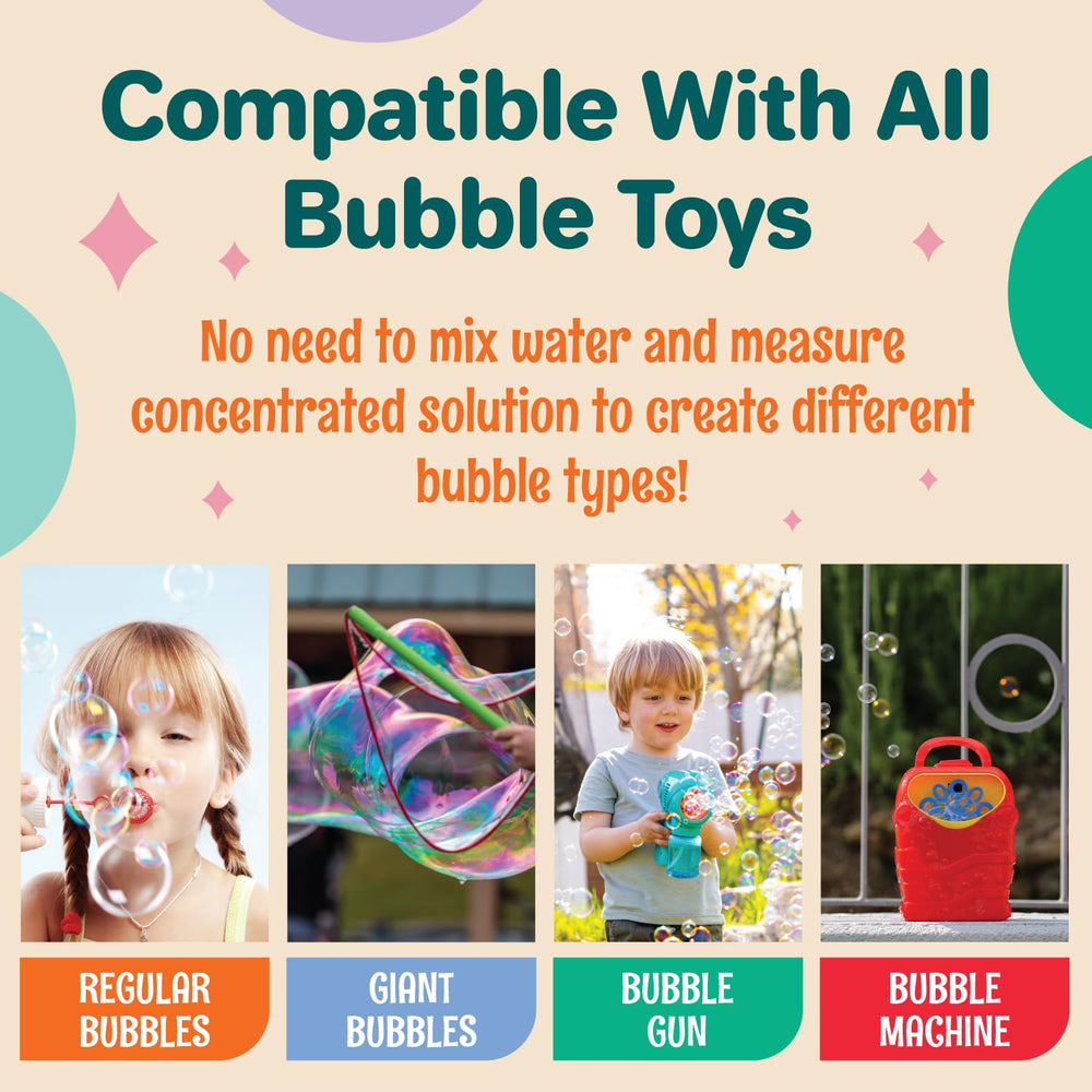 Klevly giant bubble refill supports long playful bubble sessions.