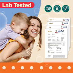 Klevly non-toxic bubble refill safety tested for kids' play.