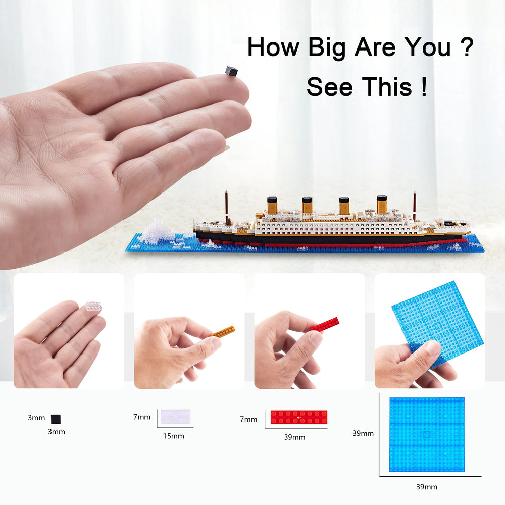 KLMEi detailed Titanic ship design close-up showcases refined bricks and vibrant colors