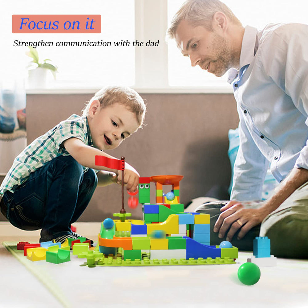 Klobroz Marble Run track layout demonstrating modular design and problem solving.