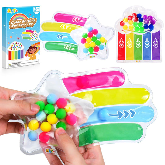KLT color sorter toy with bright beads for calming tactile play
