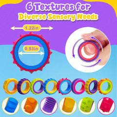 KLT fidget ring dual-ring design prevents loose parts during play.