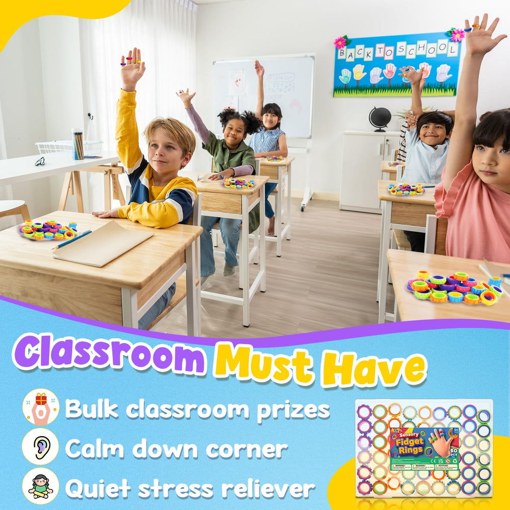 KLT fidget ring variety supports attention and self-regulation through tactile play.