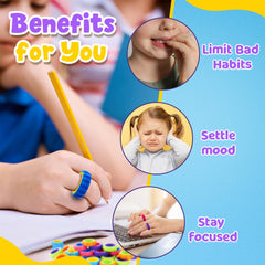KLT fidget ring features silent rotation for discreet, focused study sessions.