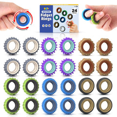 KLT fidget rings 24-pack on hand for calm, focused work sessions