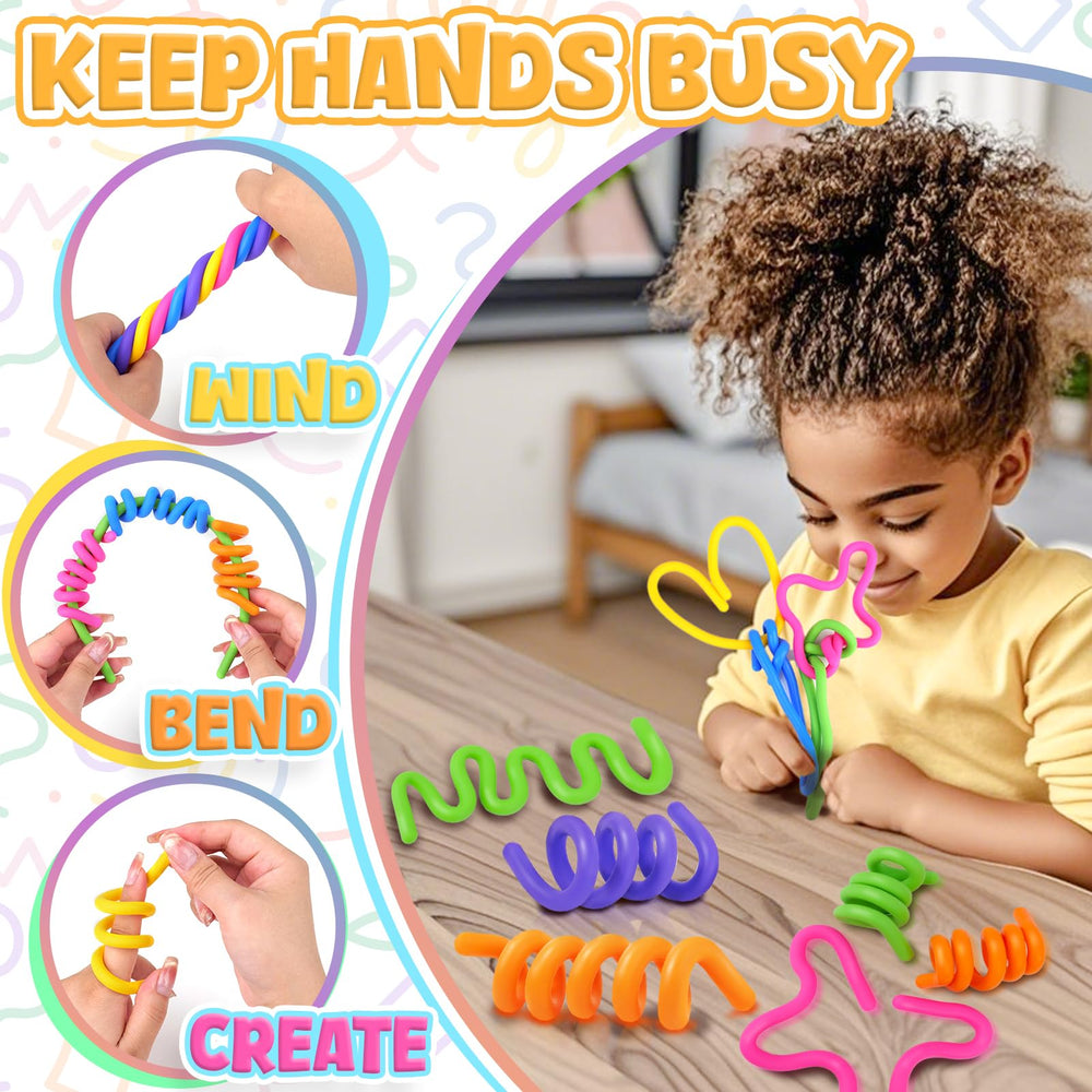 KLT fidget sticks flexible bends show creative play and motor skills.