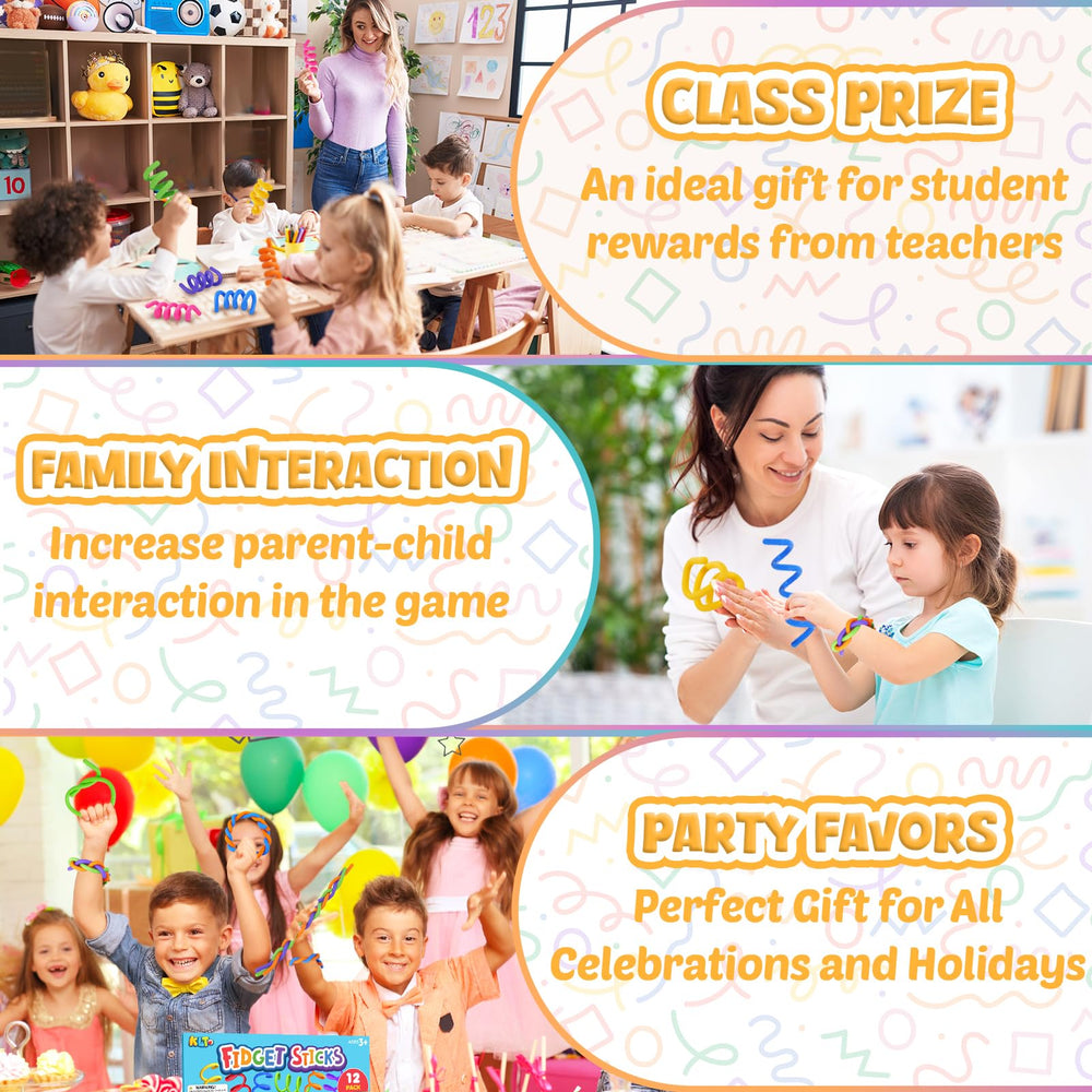 KLT fidget sticks deliver silent play in classroom, library, or office.